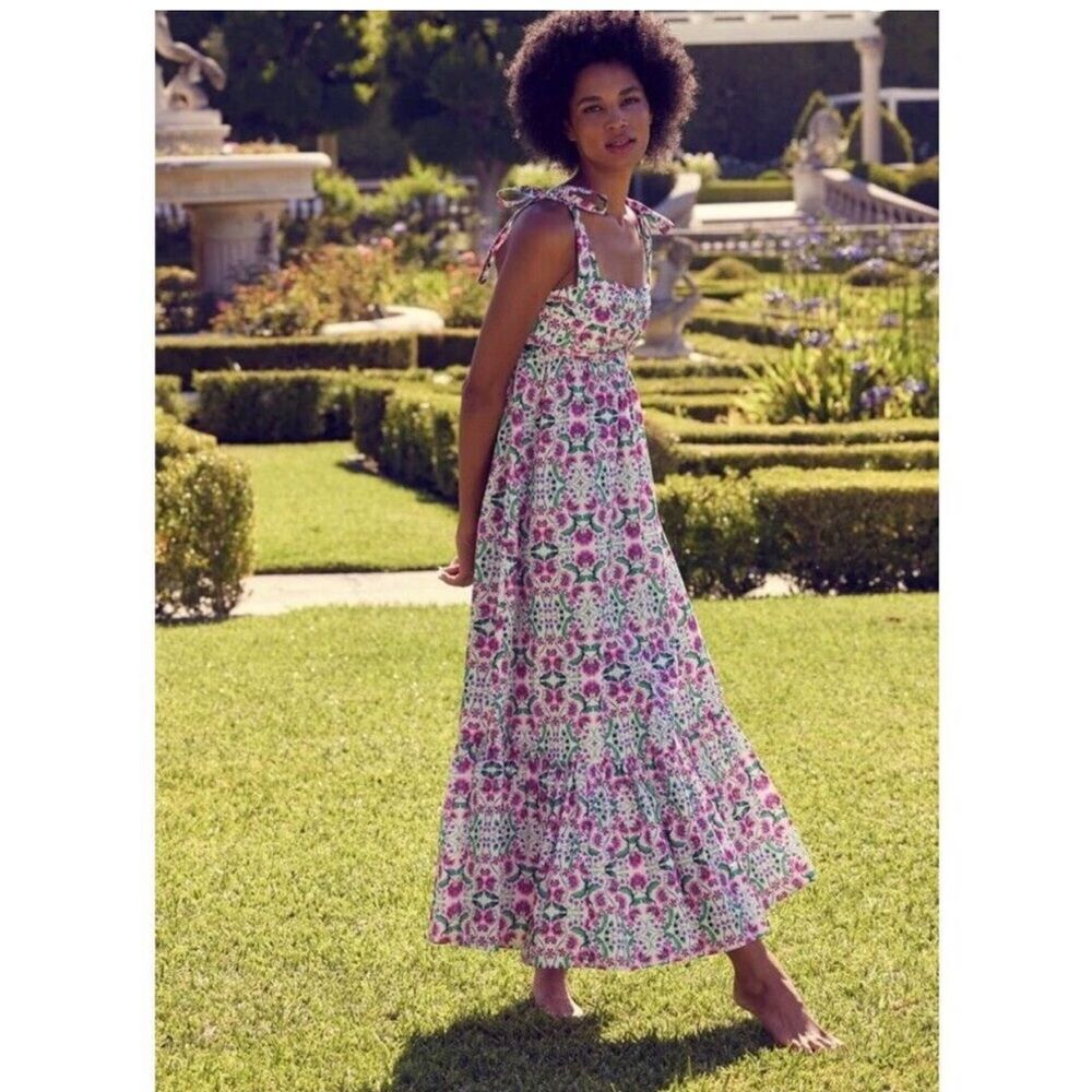 Misa Los Angeles Serafina Maxi Dress Spring Fuchsia Mix Size  XS